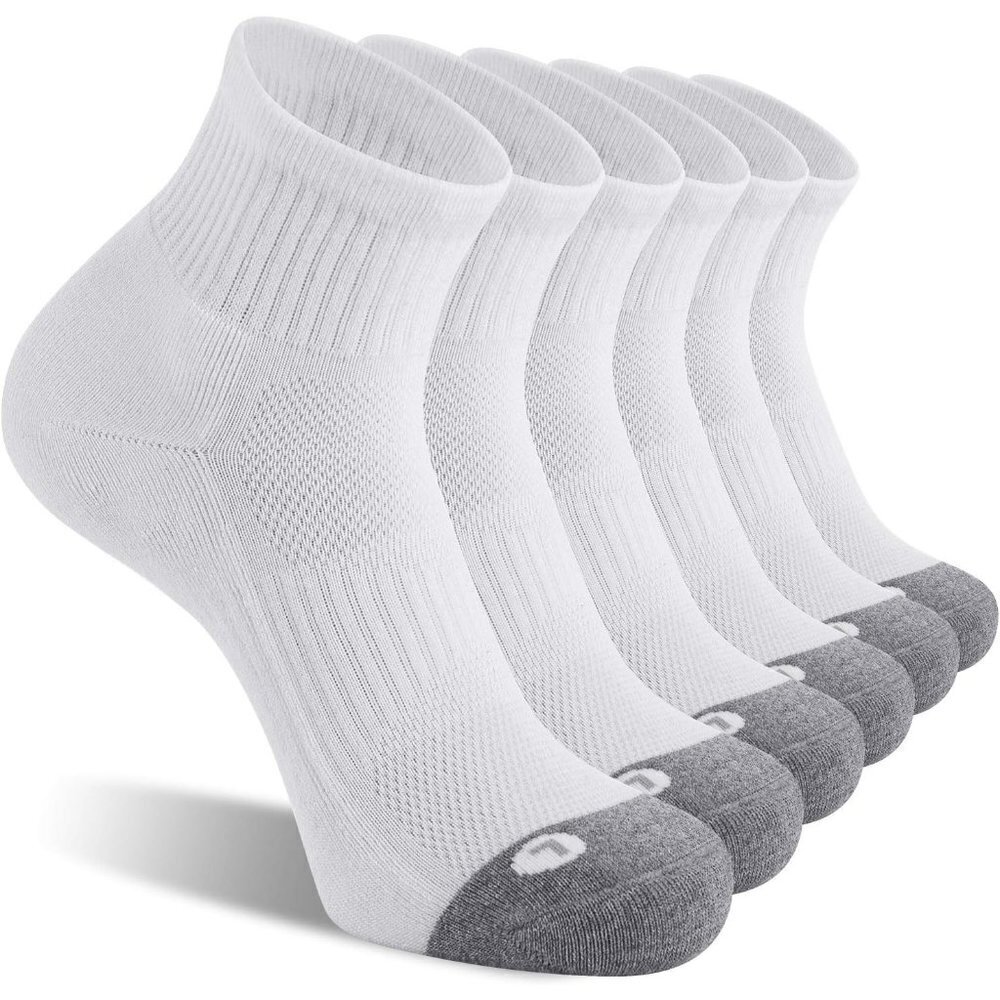6 Pack Men's Athletic Ankle Socks Cushioned Sports Running Socks 7-9/9-12/12-15